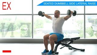 SEATED DUMBBELL SIDE LATERAL RAISE exercise video thumbnail