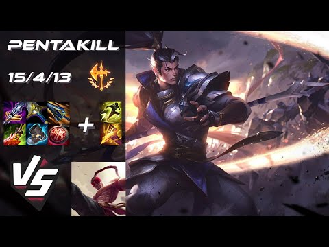 JUNGLE Xin Zhao vs Lee Sin [PENTAKILL] - EU Grandmaster Patch 25.21