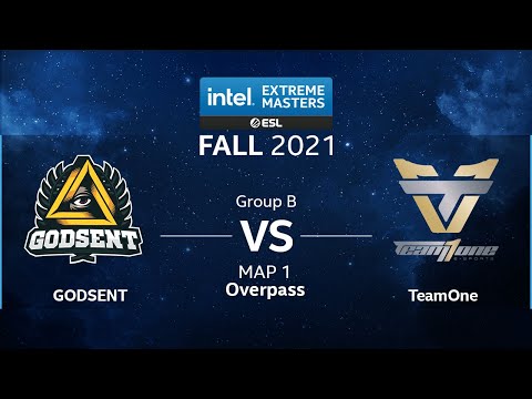 CS:GO - GODSENT vs. TeamOne [Overpass] Map 1 - IEM Fall 2021 - Group B - NA