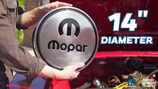 Black Crinkle Officially-Licensed Mopar Slant-Edge Air Cleaner [Recessed Blue Emblem] - video thumbnail 4