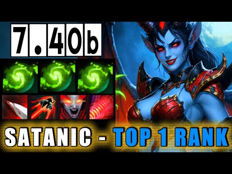 top 1 WORLD rank SATANIC - Quen Of Pain CRAZY COMEBACK | Dota 2 Gameplay