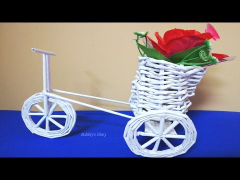 Bicycle Showpiece - Home Decorating Ideas - Waste Material Craft Ideas - Best Out Of Waste