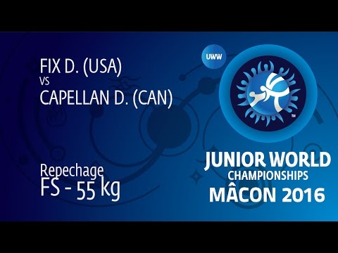 Repechage FS - 55 kg: D. FIX (USA) df. D. CAPELLAN (CAN) by TF, 10-0