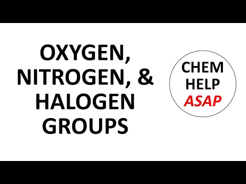 simple oxygen, nitrogen, & halogen functional groups