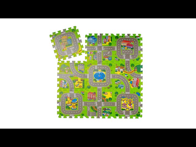 Video teaser per Puzzlematte Straße mit Tieren