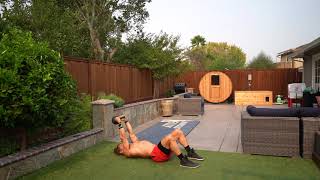 Supine Kettlebell Horn Tricep Extension exercise video thumbnail