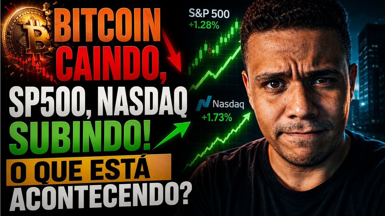 BITCOIN CAINDO, SP500, NASDAQ SUBINDO! O QUE ESTÁ ACONTECENDO? TRADING DE COMPRAS E VENDAS AO VIVO!