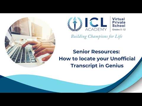 Senior Resources Locate Your Unofficial Transcript