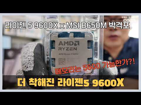 드디어 나왔다~!! 더욱 더 새로워진 라이젠5 9600X | MSI B650M 박격포 WIFI
