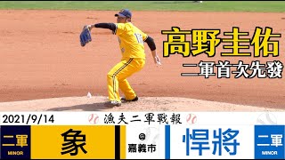 [現場] 今日二軍戰報-高野圭佑初先發