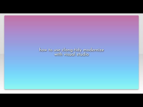 how to use clang-tidy modernize with visual studio