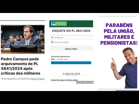 PL 4841/24 ❤️Que jogava Militares para o INSS é arquivado graças aos seus 15.000 votos! 🫡Parabéns!!