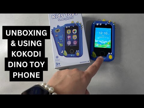 Unboxing & Playing with KOKODI Kids Smart Phone 📱 | Touchscreen Dinosaur Toy Phone