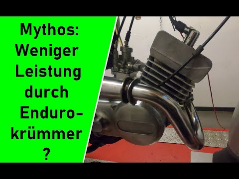Simson Tuning Mythos weniger Leistung durch den Endurokrümmer Vergleich Prüfstand CO2radtechnik