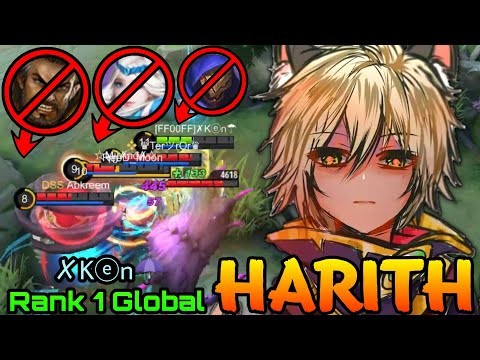 Unstoppable Harith!! Amazing Counter Gank! - Top 1 Global Harith by✗Kⓔn☂ - MLBB