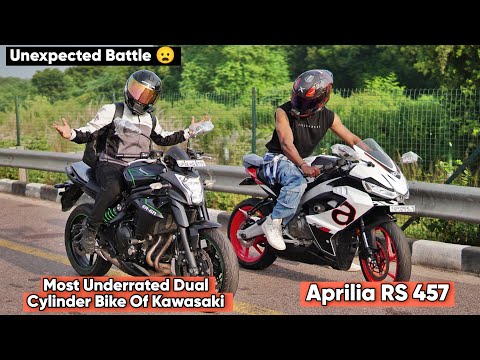 Aprilia RS 457 vs Kawasaki ER-6N | Full Power Clash!