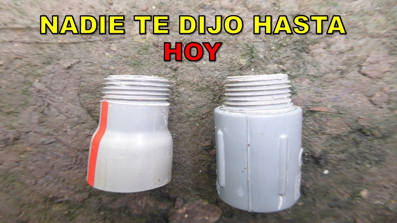 Como hacer UNIONES MIXTAS o NIPLES de TUBOS PVC de una manera GENIAL