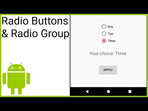 Radio Buttons Radio Groups Android Studio Tutorial