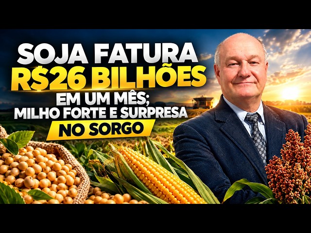 Soja fatura R$26 Bilhões em um Mês; Milho Forte e Surpresa no Sorgo.