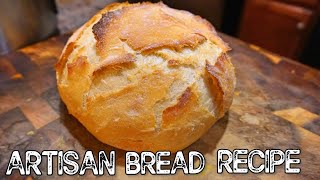 No Knead Artisan Organic Bread Recipe