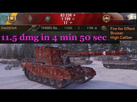 Fast dmg 11.5k in 4 min 50 sec 🔝 World of Tanks 🔝 FV4005 Stage II✔️
