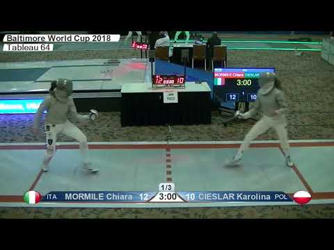 2018 469 T64 30 F S Individual Baltimore USA WC RED CIESLAR POL vs MORMILE ITA