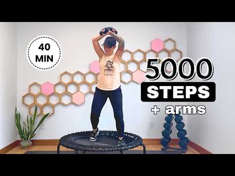 5000 Steps Rebounder Workout | Low Impact Walk Style Cardio (128 bpm) thumbnail