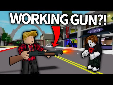 Killing Brookhaven People With Guns Funny Moments Roblox Brookhaven - ice gun roblox