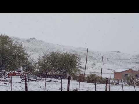 Está nevando en José de San Martín #chubut