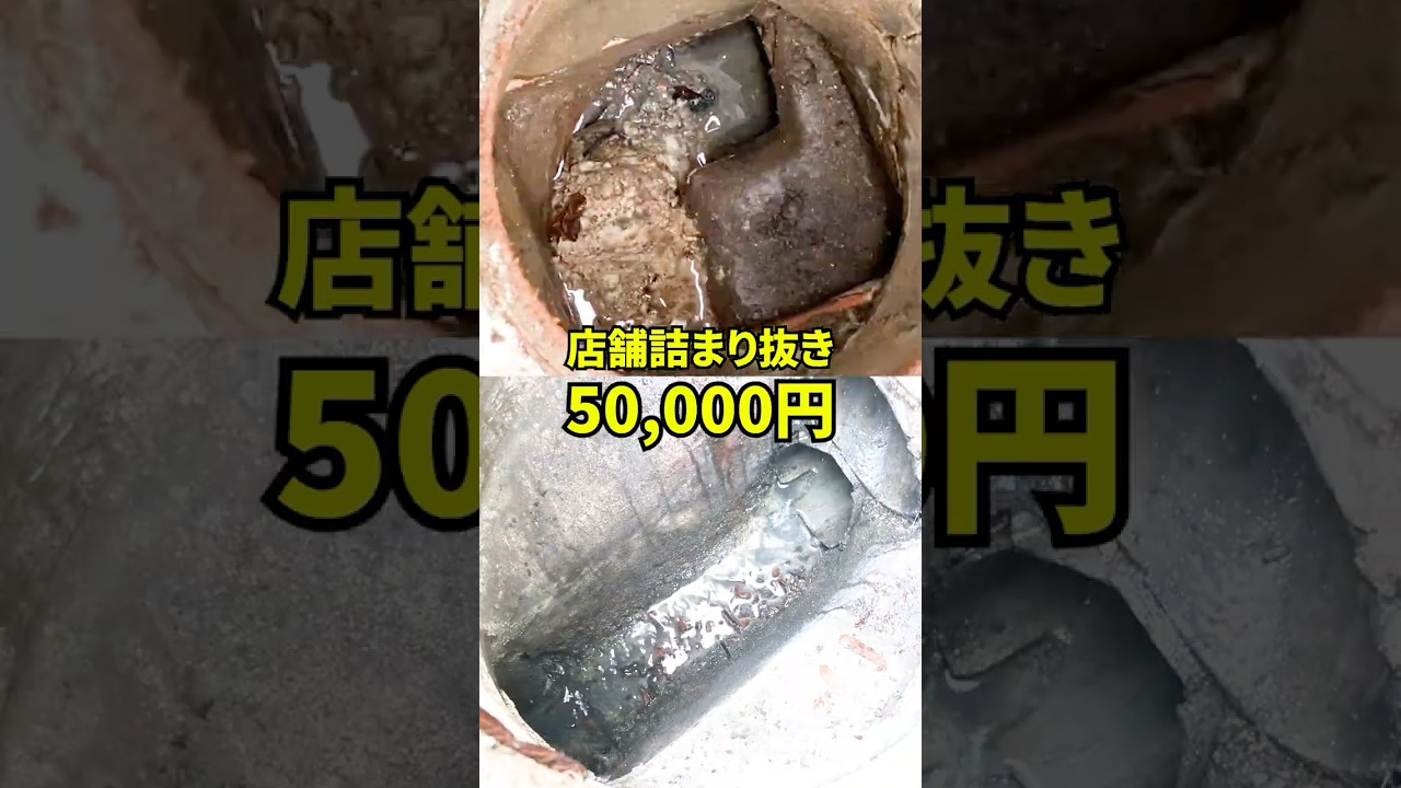 【閲覧注意】トイレ詰まった方見て！【店舗・戸建て】飲食店屋外の排水管高圧洗浄@兵庫県尼崎市#shorts [排水溝掃除][大阪]
