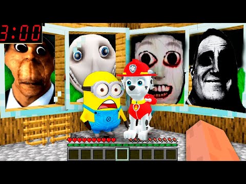 We Found Obunga MR INCREDIBLE AHENO Man From Window  at 3:00 AM - minions in minecraft vs Paw Patrol