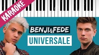 Benji &amp; Fede | Universale // Piano Karaoke con Testo
