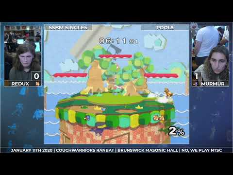 CW Ranbat Jan'20 - SSBM Singles WR2 - murmur vs Redux