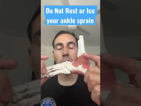 Find out why you should not rest your ankle sprain #shorts