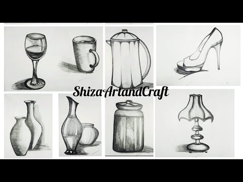 15 Still Life Drawing For Beginners|Pencil Art|  Sketching file|✏️✏️