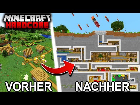 Ich habe ein Dorf in einen Bombenschutzbunker verwandelt! - Minecraft Hardcore