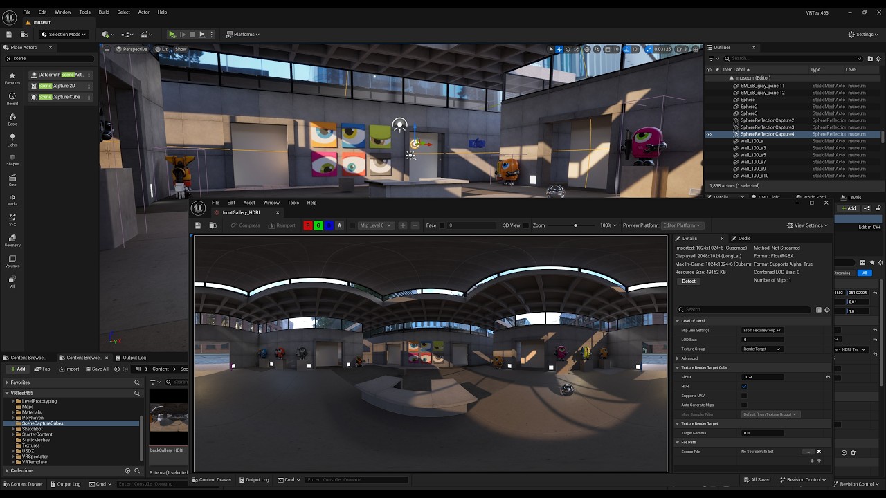 Sketchbot Museum WIP Update - Localized Sphere Reflections