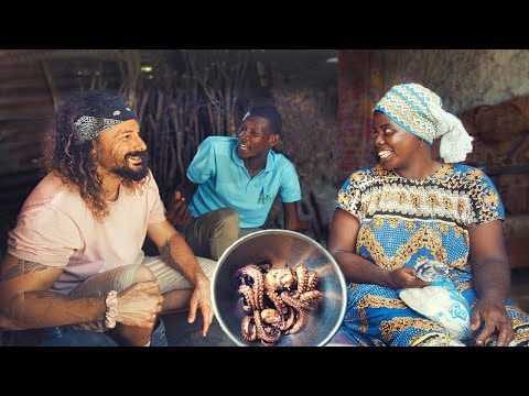 HOBOTNICA ZA RUČAK u afričkom selu | Putovanje Zanzibar