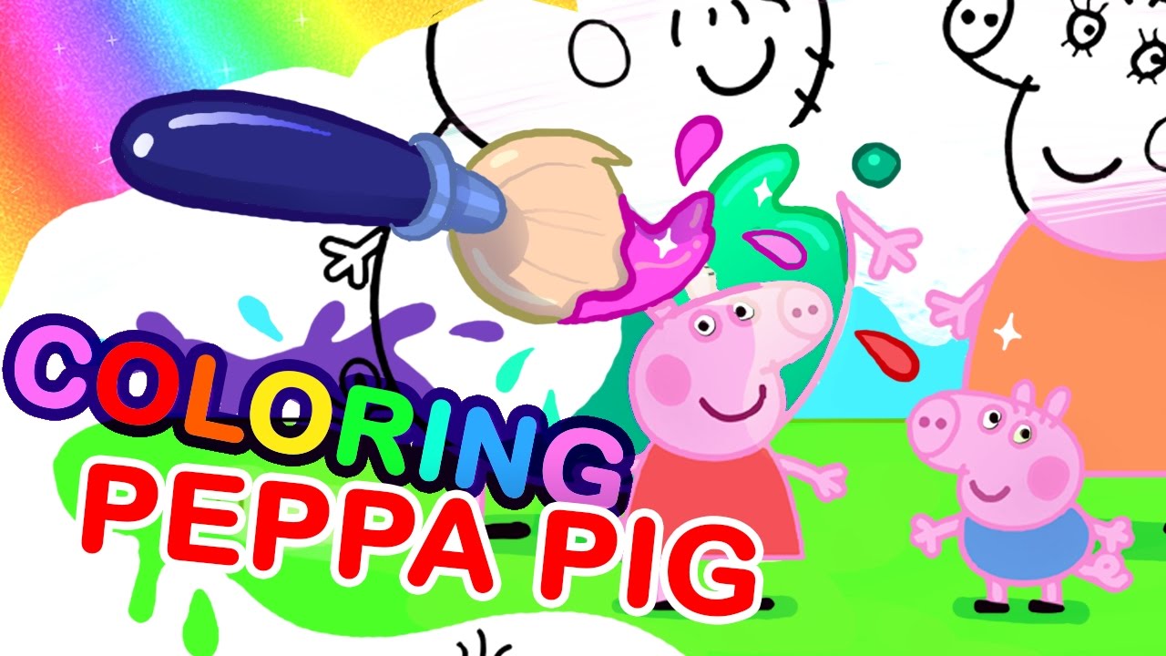 Peppa Pig With FAMILY! | FUN Coloring Pages for Kids!