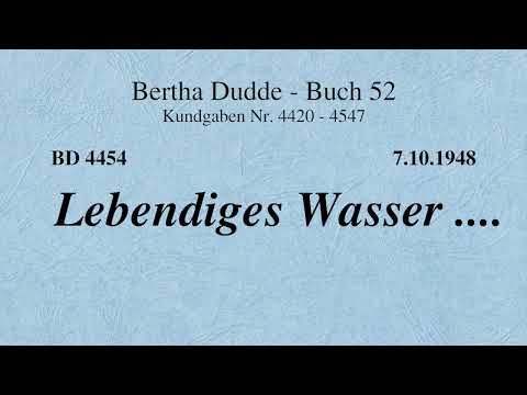 BD 4454 - LEBENDIGES WASSER ....