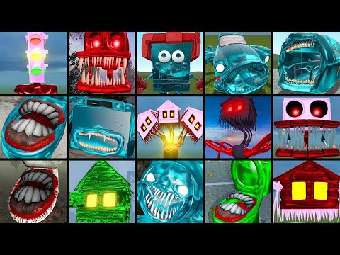 BUS EATER,MEGAHORN,CHARLES,HOUSE HEAD,LIGHTHOUSE | ALL MONSTERS MEGAMIX COLORS FULL IN GARRY'S MOD!