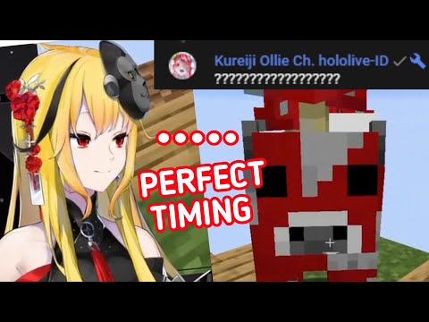 Striaklip - Ollie comes at perfect timing when Kaela gets a cow in Minecraft and the comedy begins [hololive id]