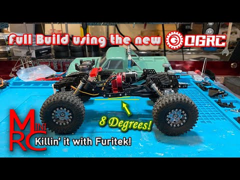 SCX24 - Full Build. Furitek Stinger Powered, OGRC Angled Skid Chassis Custom Built Crawler!