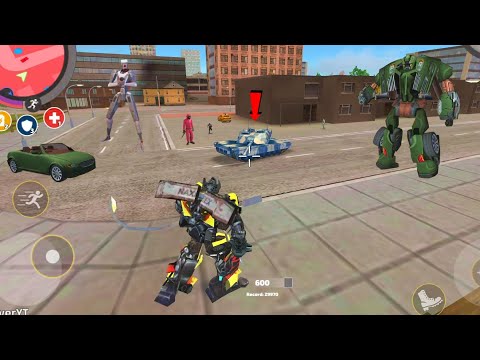 Rope Hero: Vice Town (Transformer Monster Truck Fight Russian Tank)Robot Place - Android Gameplay HD