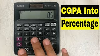 How to Convert CGPA into Percentage on Calculator