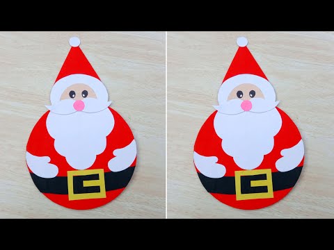 Christmas greeting card making ideas / DIY Merry Christmas card easy / Christmas Santa Claus making