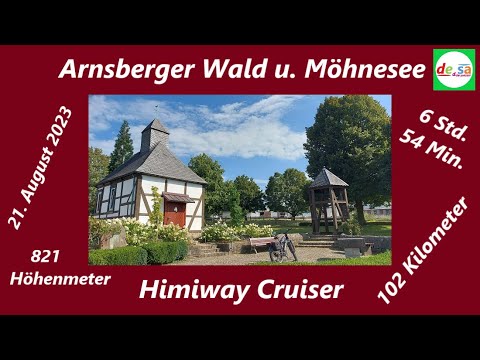 Radtour durch den Arnsberger Wald zum Möhnesee. 102 Kilometer Feld, Wald u. Wasser mit dem E-Fatbike