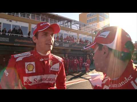 Alonso and Massa at the Ferrari World Finals in Valencia