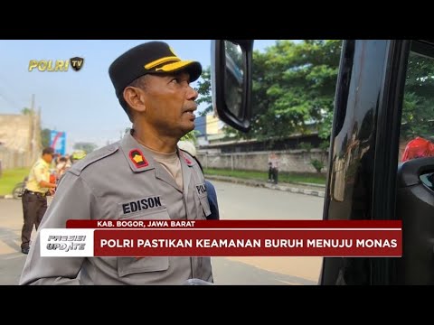 PRESISI UPDATE: POLSEK CILEUNGSI BAGI BUBUR UNTUK BURUH MENUJU MONAS 02/05/25 (10.00)