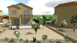 preview picture of video 'Group of villas at Secret Valley Golf resort. 3D garden design'